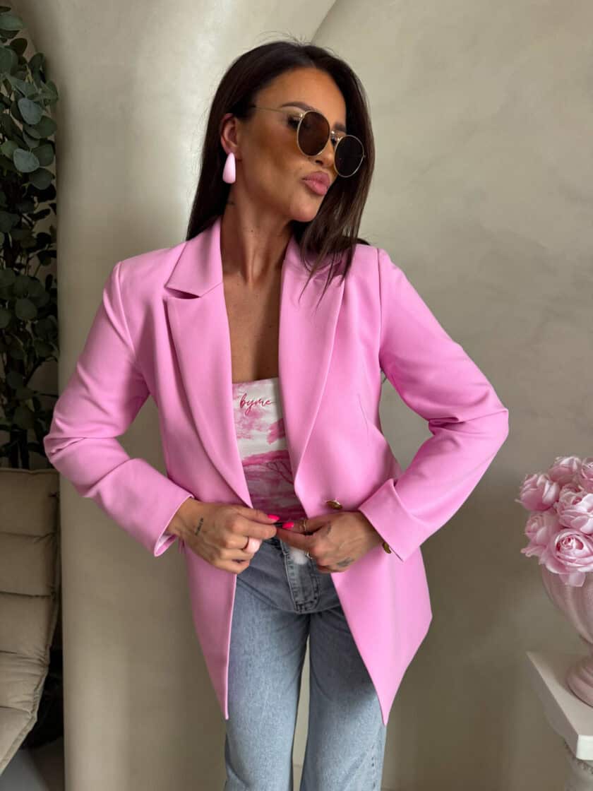 Marynarka LONG – mocny róż - obrazek 12