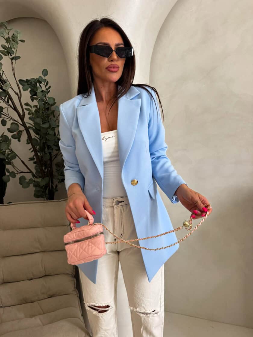 Marynarka LONG – baby blue - obrazek 9