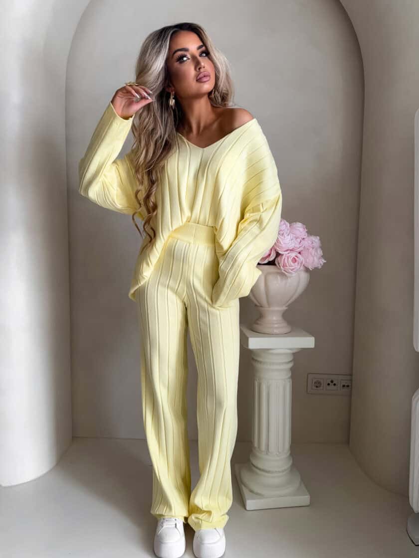 Komplet CANDICE – cytrynowy - obrazek 2