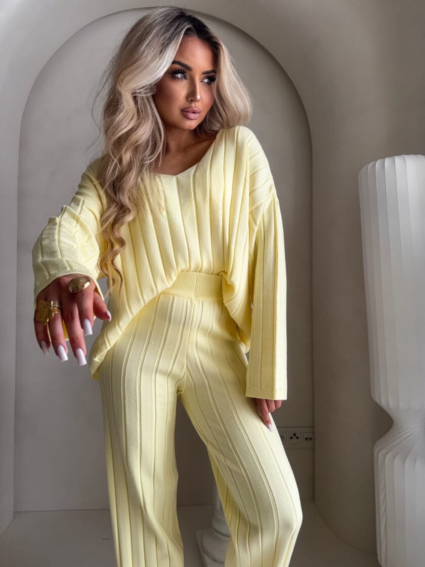 Komplet CANDICE – cytrynowy - obrazek 3