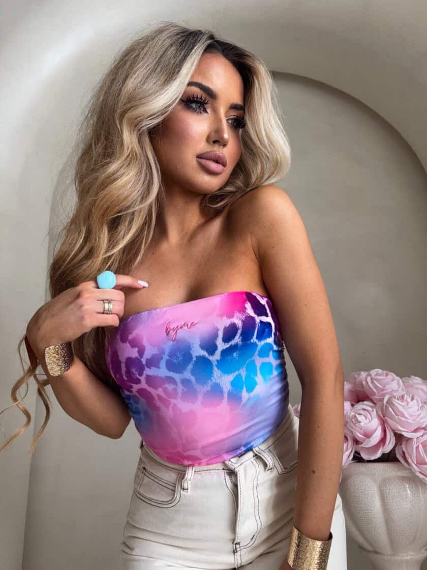 Top MAVEN print pantera - pink - obrazek 3