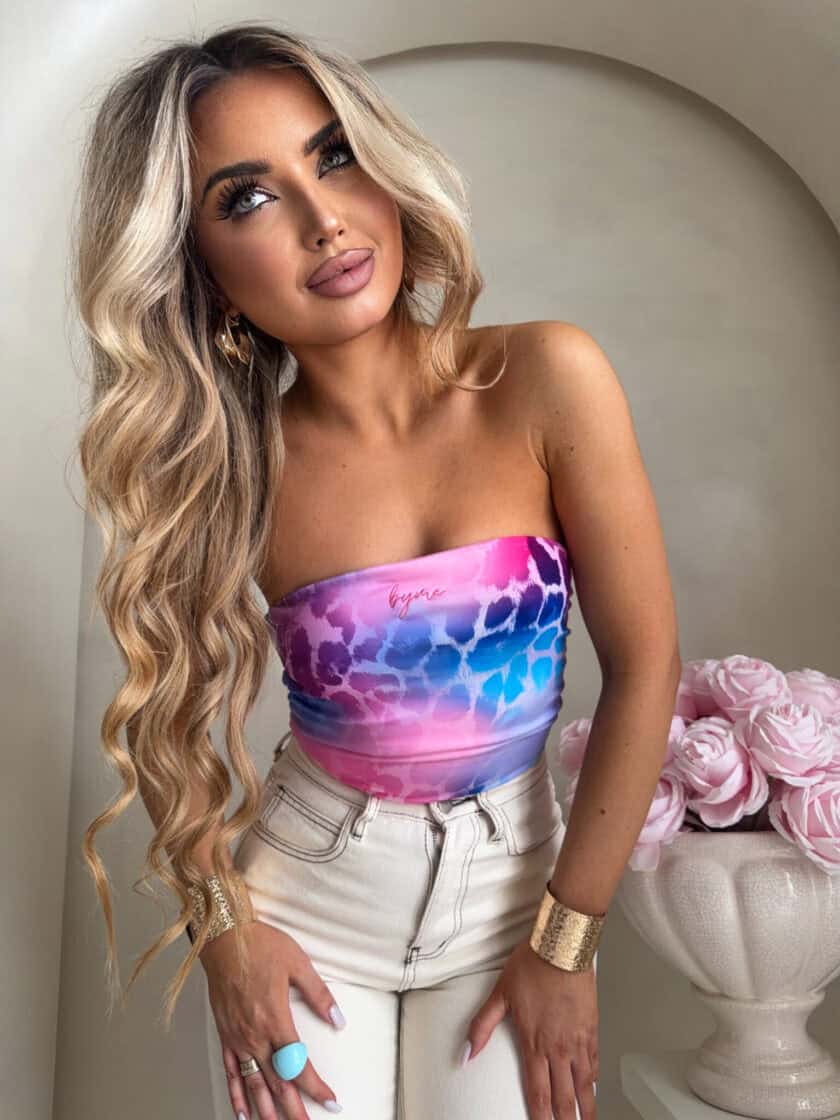 Top MAVEN print pantera - pink - obrazek 4