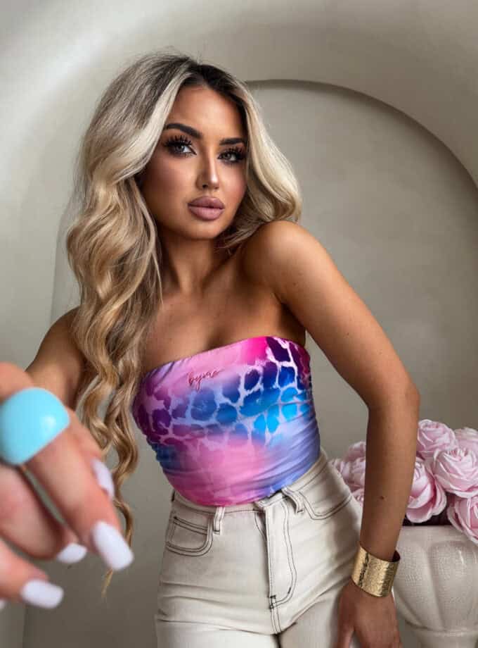 Top MAVEN print pantera - pink