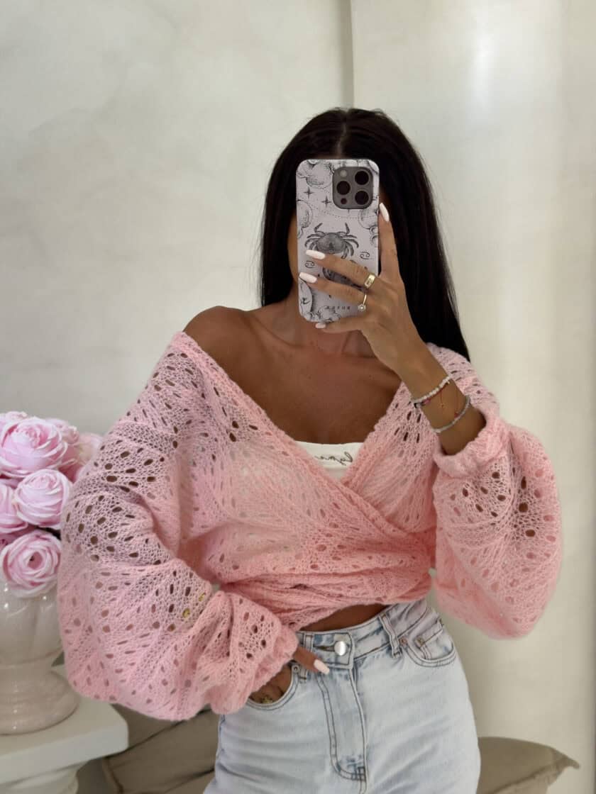 Kimono RICE - różowe - obrazek 3