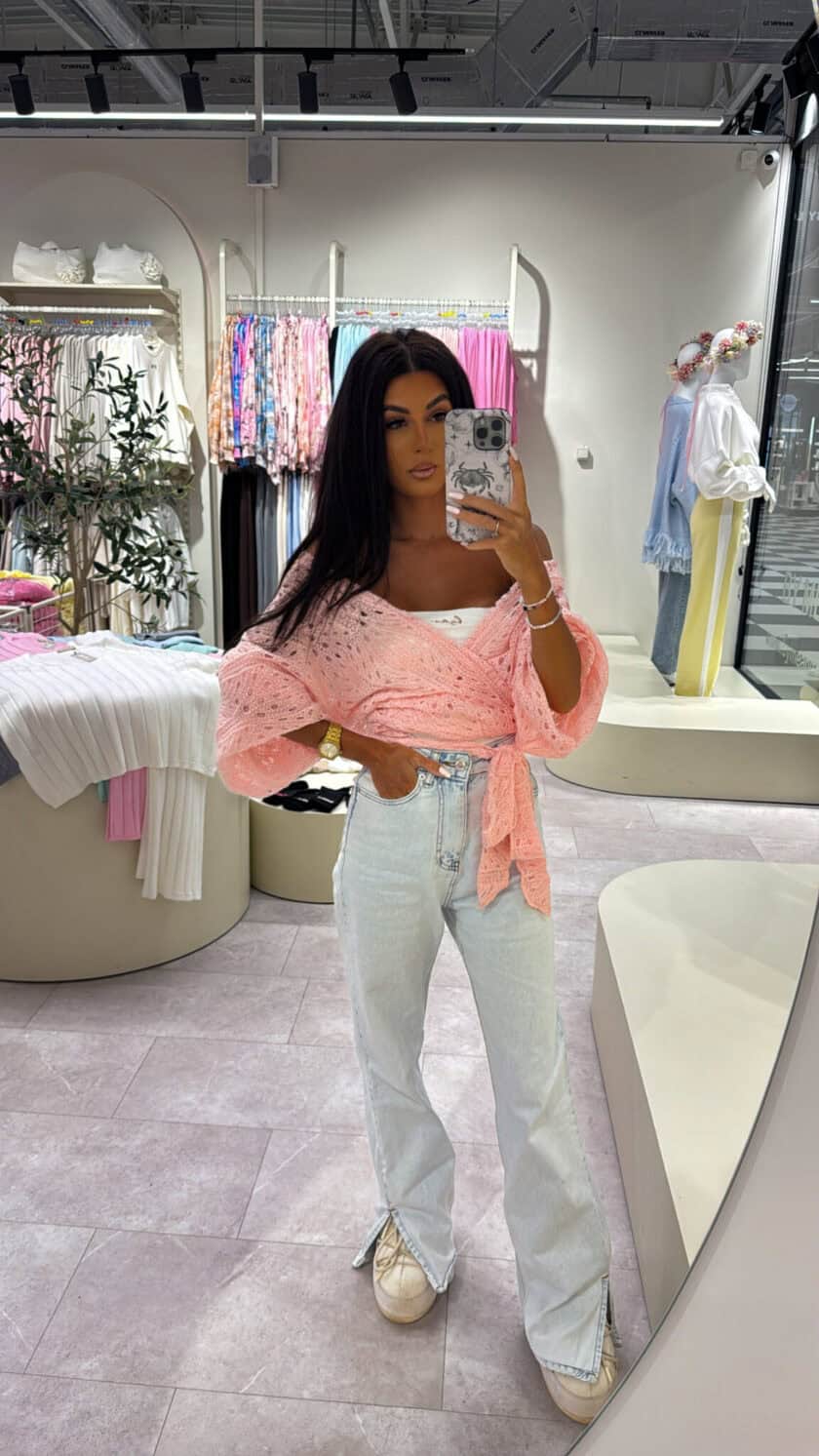 Kimono RICE - różowe - obrazek 4