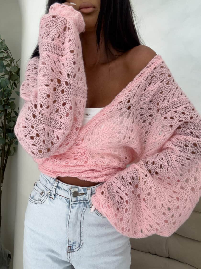 Kimono RICE - różowe - obrazek 9