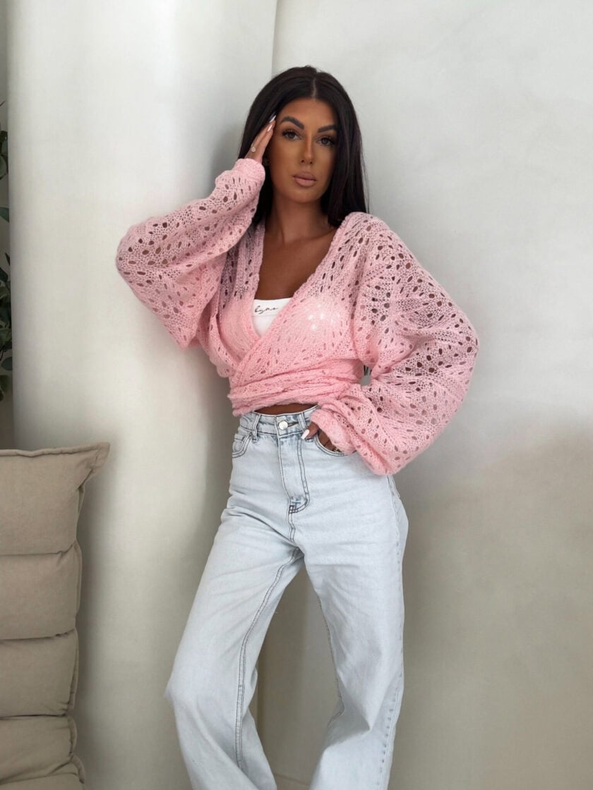 Kimono RICE - różowe - obrazek 23