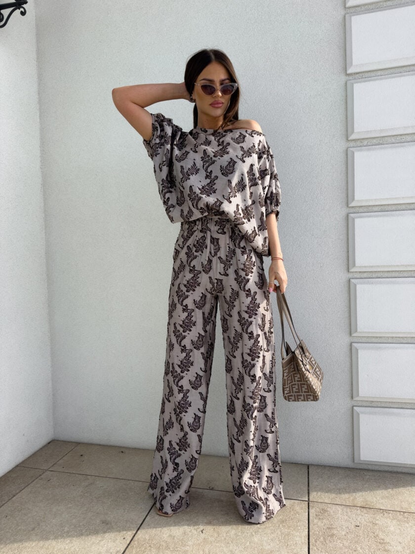 Komplet LUXE print ornament – kawowy - obrazek 3