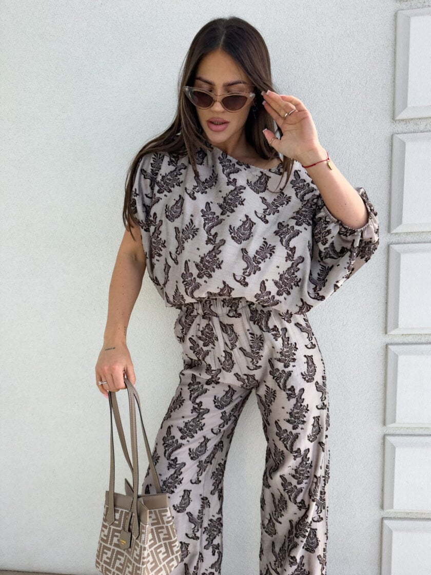 Komplet LUXE print ornament – kawowy - obrazek 5