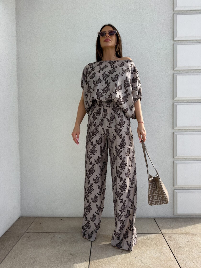 Komplet LUXE print ornament – kawowy - obrazek 8