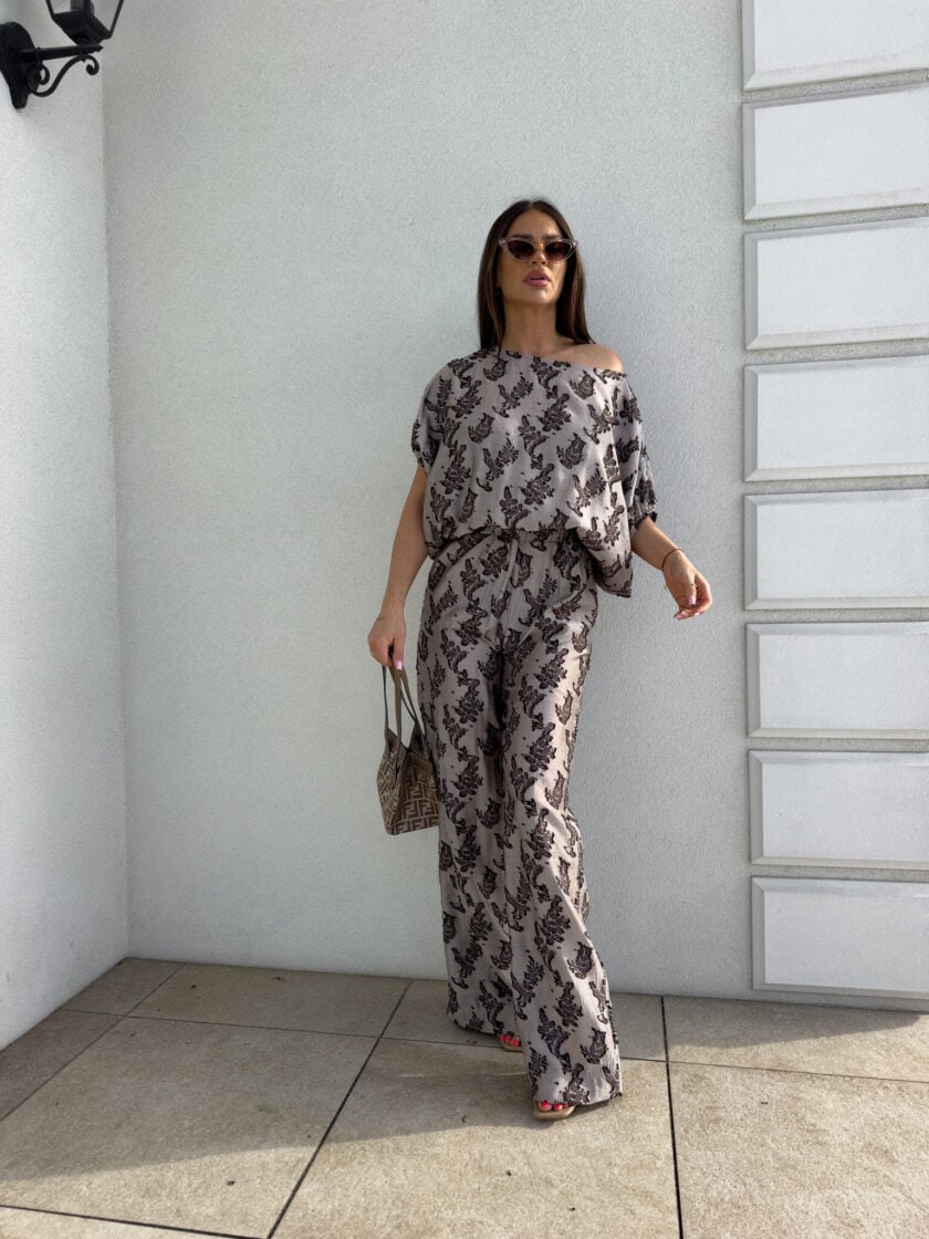 Komplet LUXE print ornament – kawowy - obrazek 6