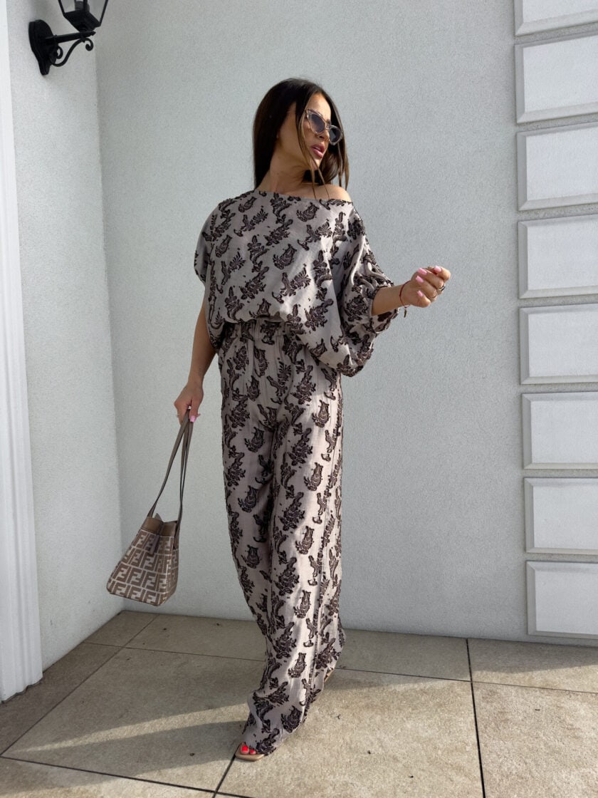 Komplet LUXE print ornament – kawowy - obrazek 12