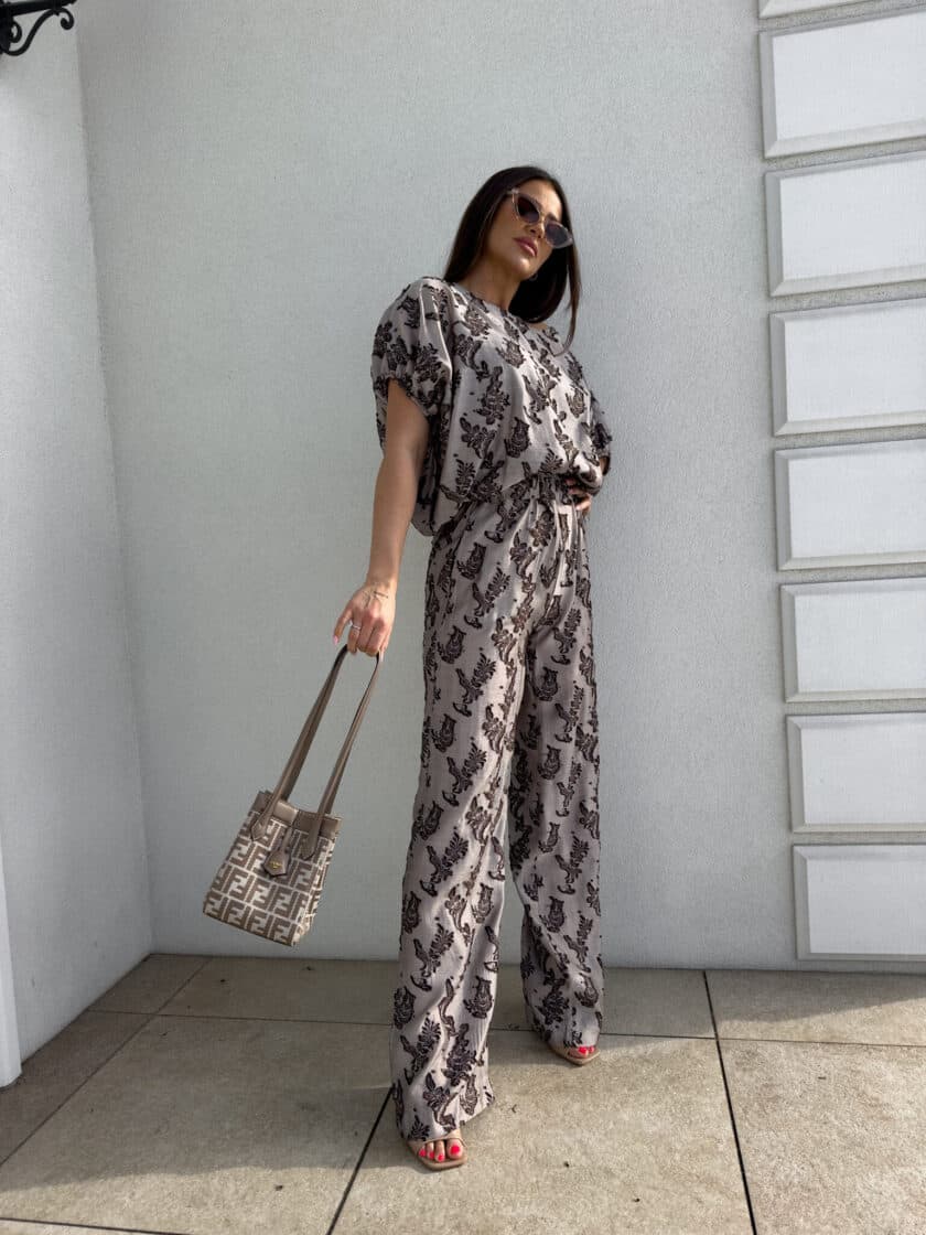 Komplet LUXE print ornament – kawowy - obrazek 13