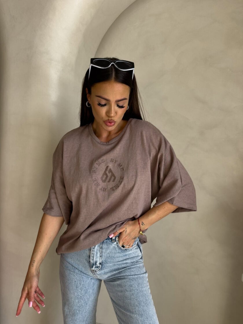 T-shirt NIRVANA – ciemny beż