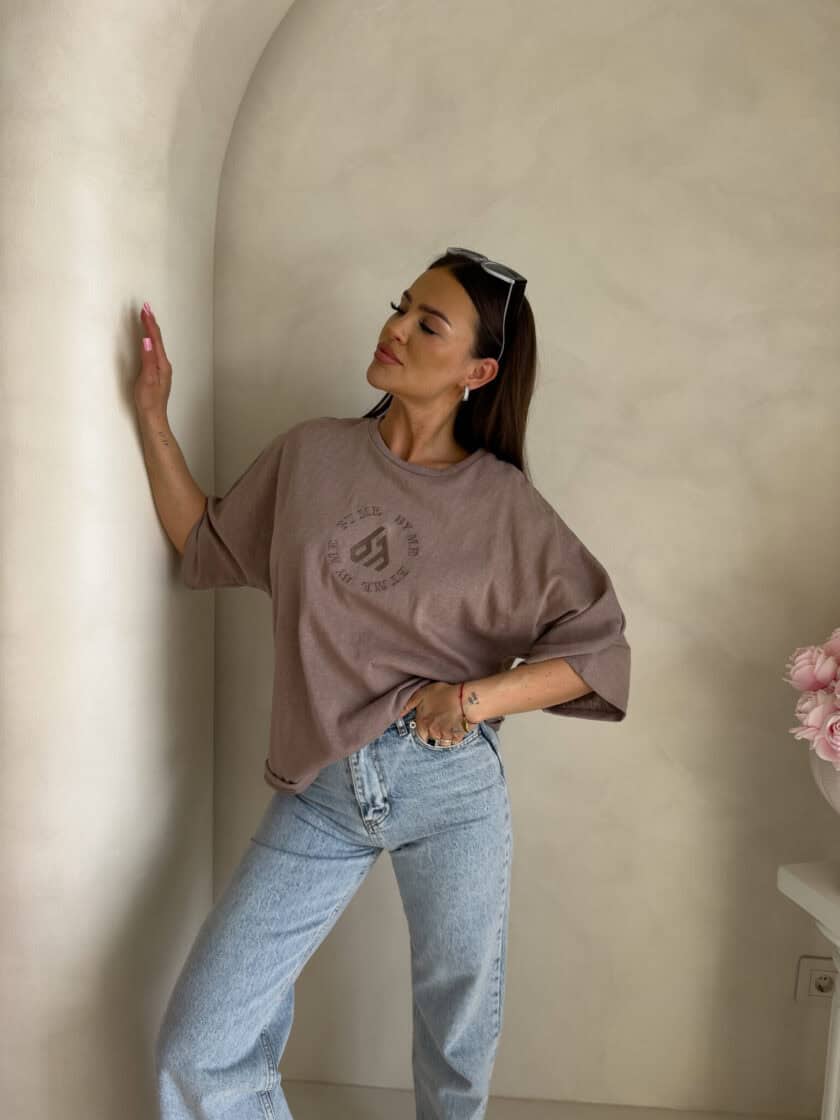 T-shirt NIRVANA – ciemny beż - obrazek 5