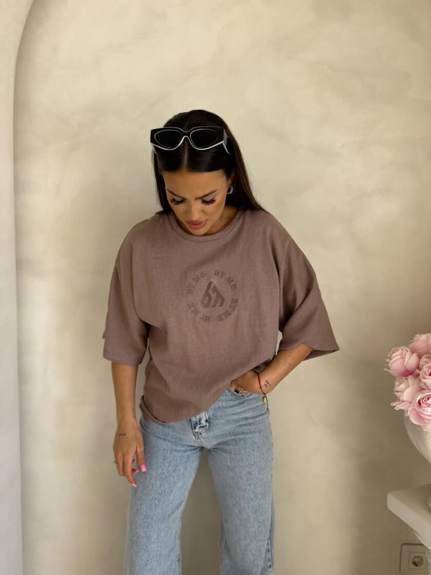 T-shirt NIRVANA – ciemny beż - obrazek 8