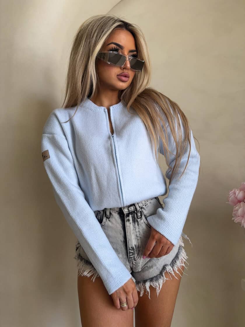 Bomberka MOHAIR - błękitna