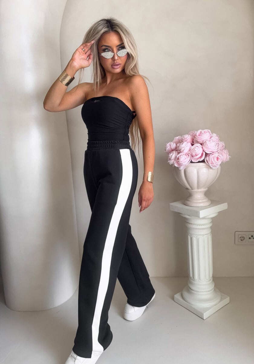 Spodnie LAMPAS - czarne - obrazek 2