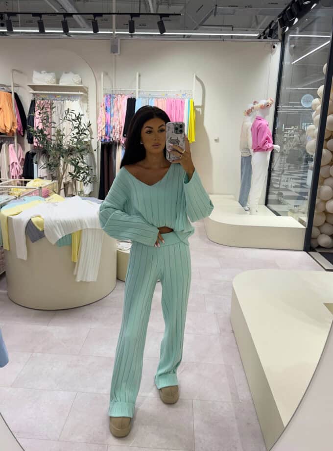 Komplet CANDICE – miętowy