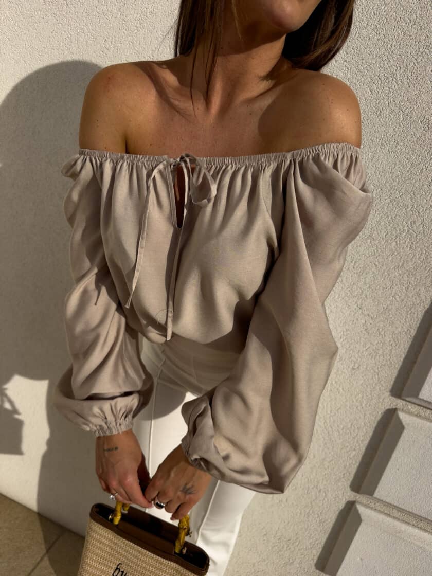 Bluzka LAURA – beżowa - obrazek 4