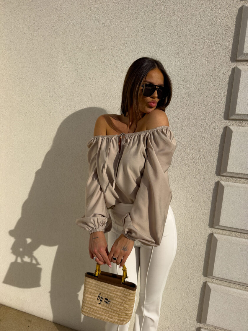 Bluzka LAURA – beżowa - obrazek 5