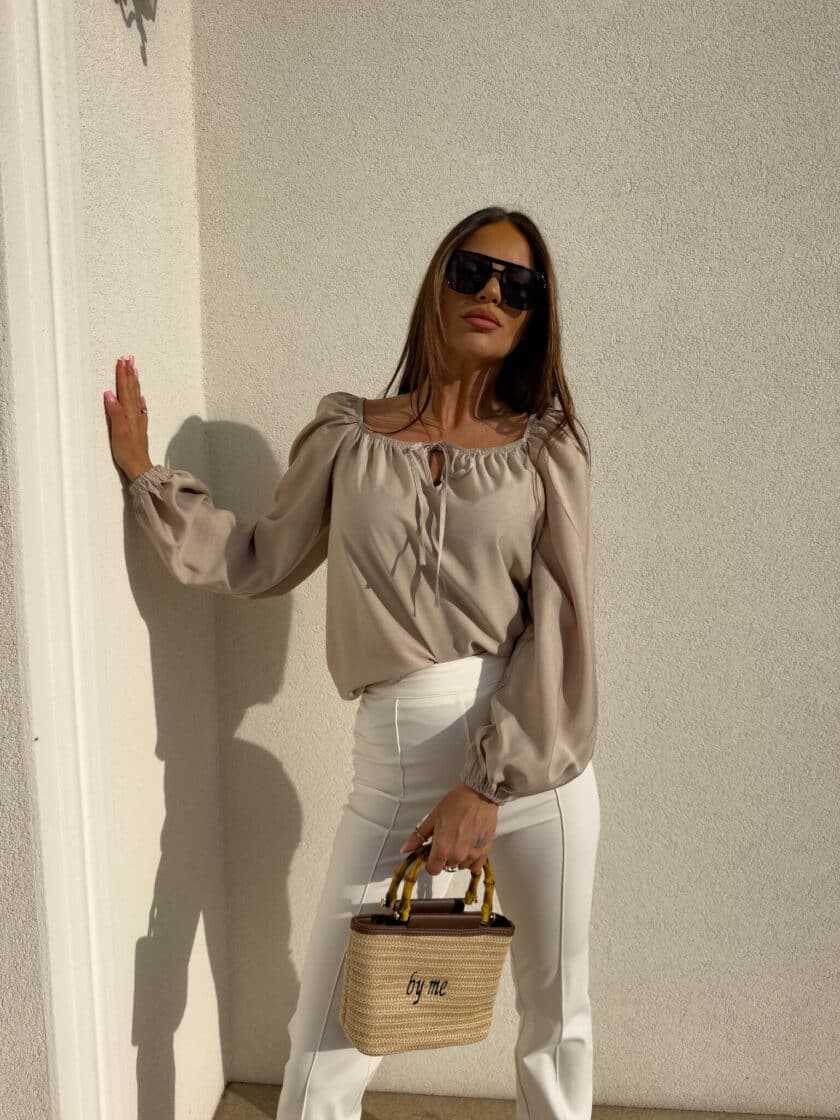 Bluzka LAURA – beżowa - obrazek 12