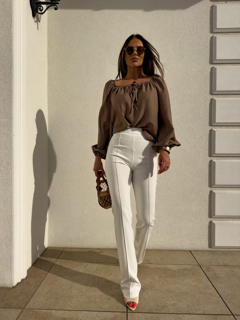 Bluzka LAURA – brązowa - obrazek 4