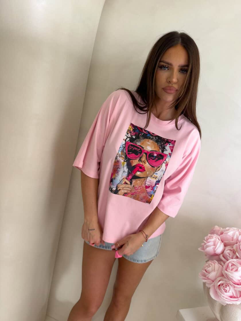 T-shirt PINK - różowy - obrazek 2