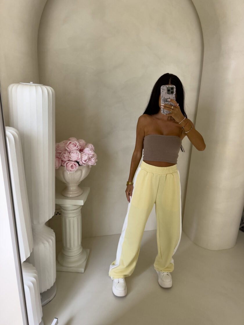 Spodnie LAMPAS - bananowe - obrazek 3