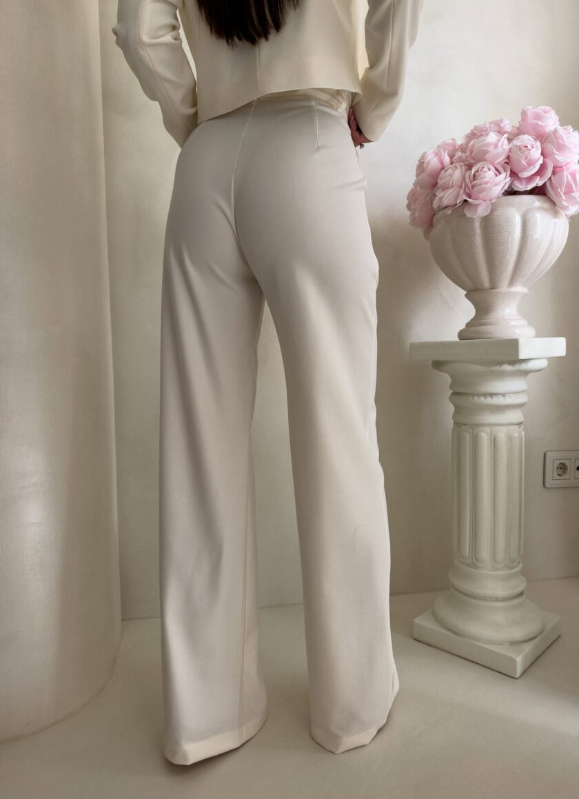 Spodnie CATI - ecru - obrazek 2