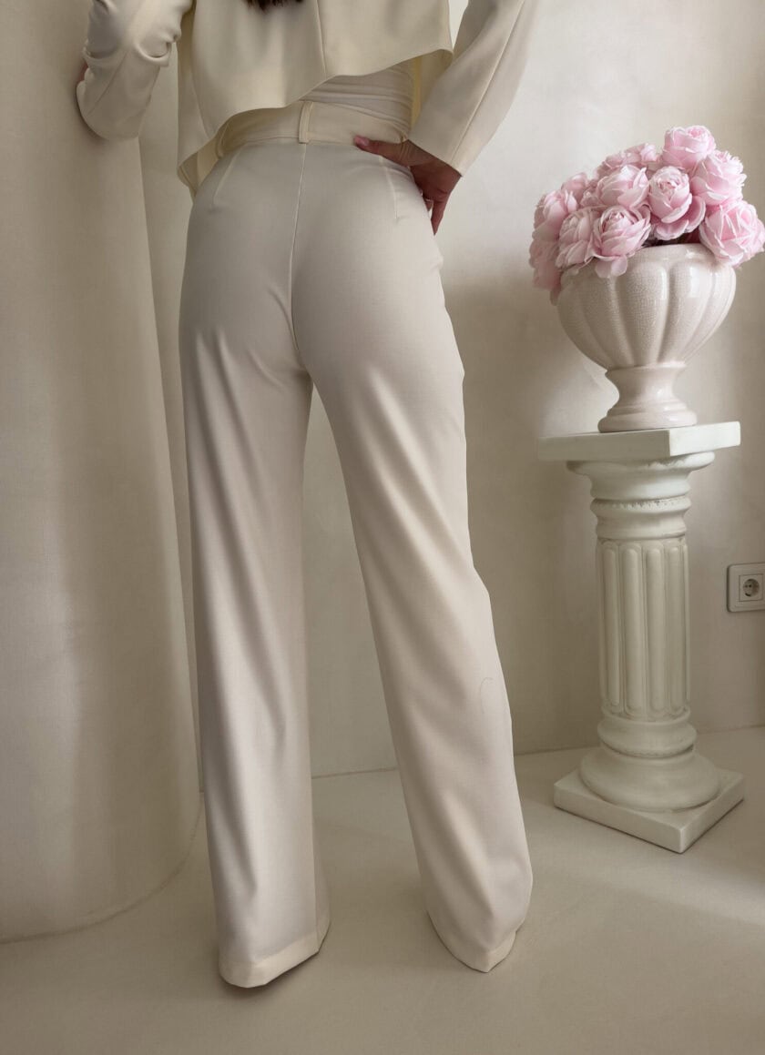 Spodnie CATI - ecru - obrazek 6