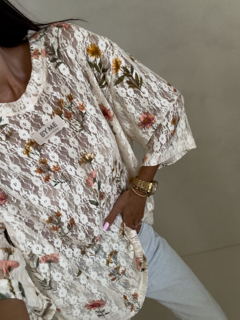 Bluzka MARMARIS koronka – łączka - obrazek 2