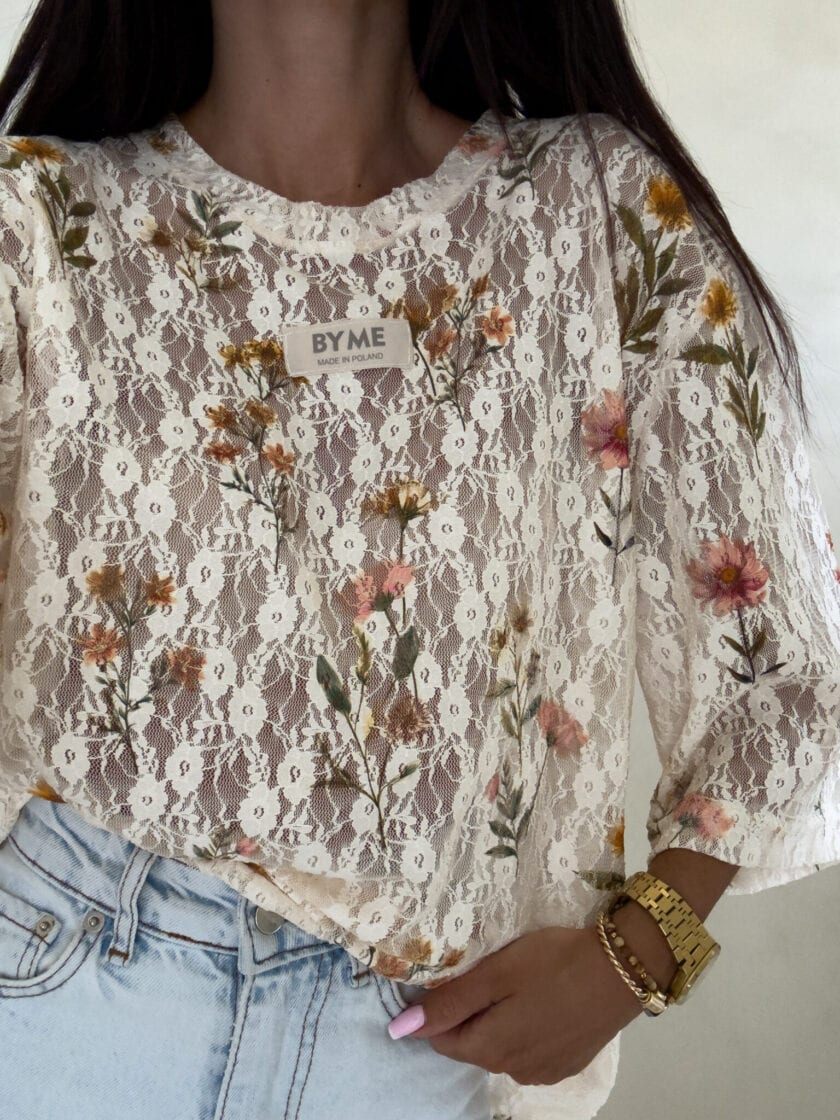 Bluzka MARMARIS koronka – łączka - obrazek 9