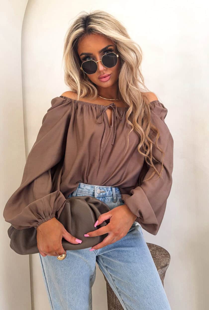 Bluzka LAURA – brązowa - obrazek 6