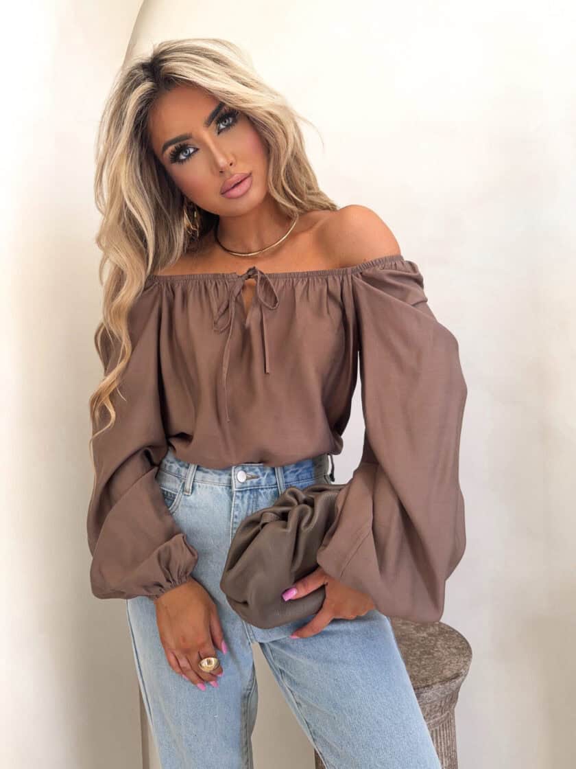 Bluzka LAURA – brązowa - obrazek 9