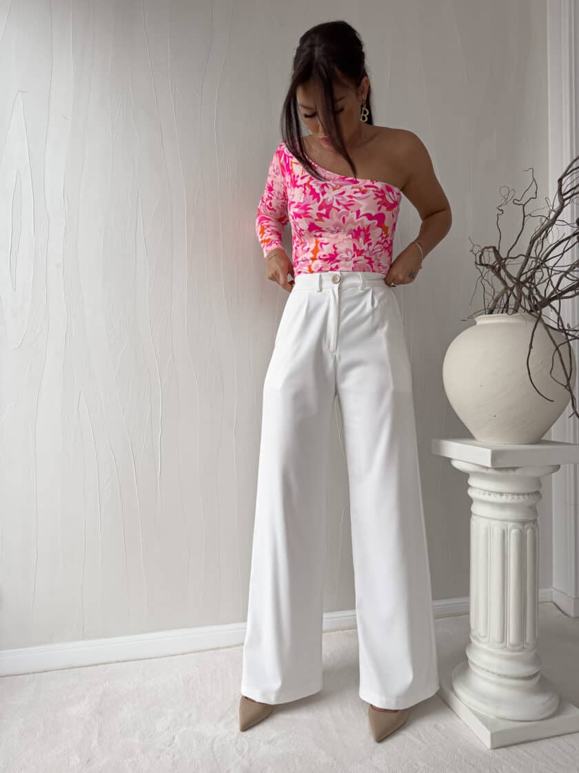 Bluzka CINTIA print - różowa - obrazek 5