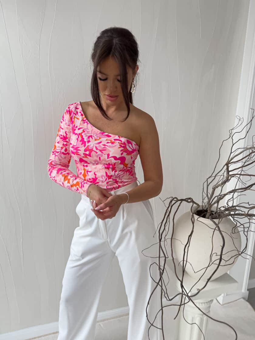 Bluzka CINTIA print - różowa - obrazek 7