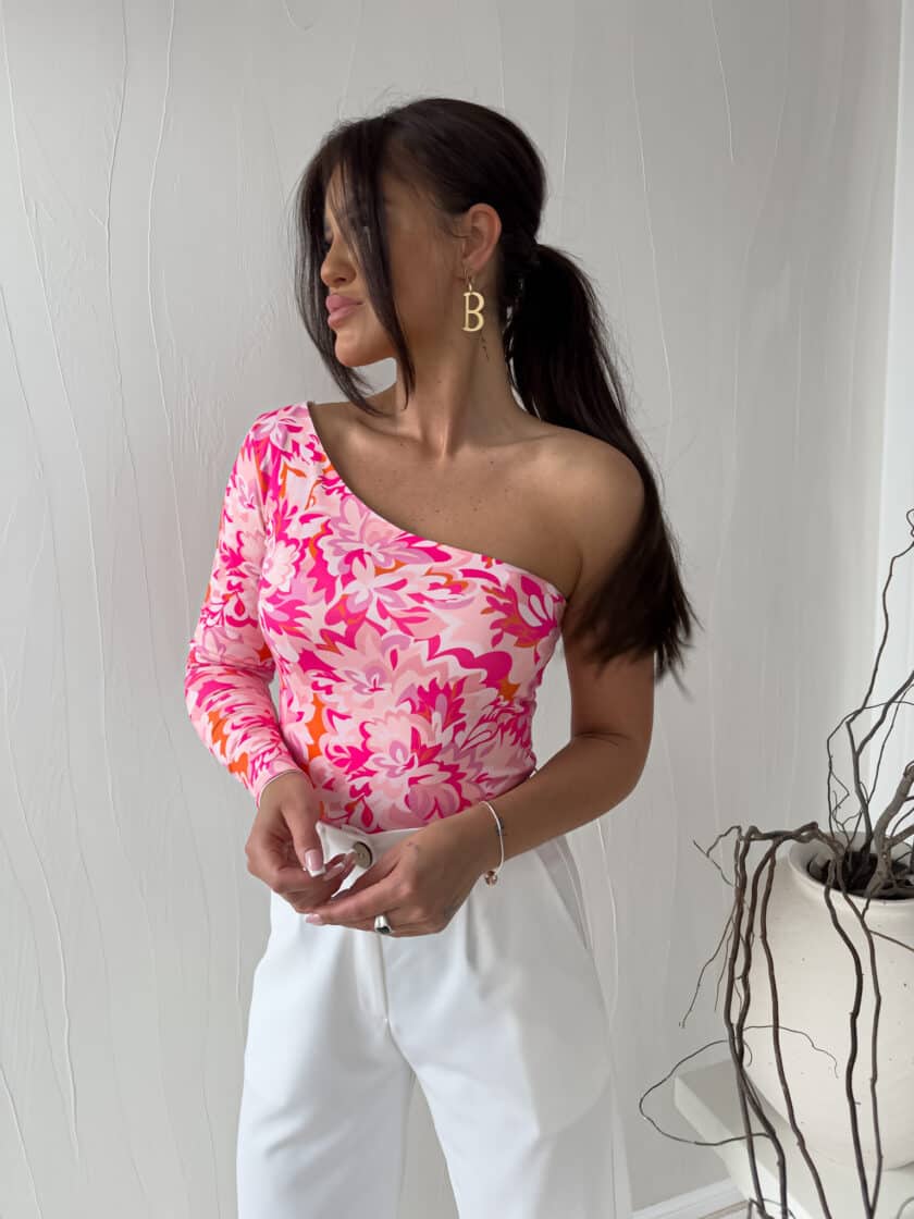 Bluzka CINTIA print - różowa - obrazek 8