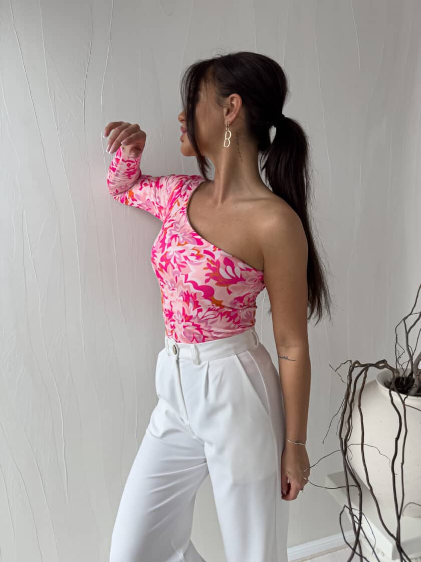 Bluzka CINTIA print - różowa - obrazek 9