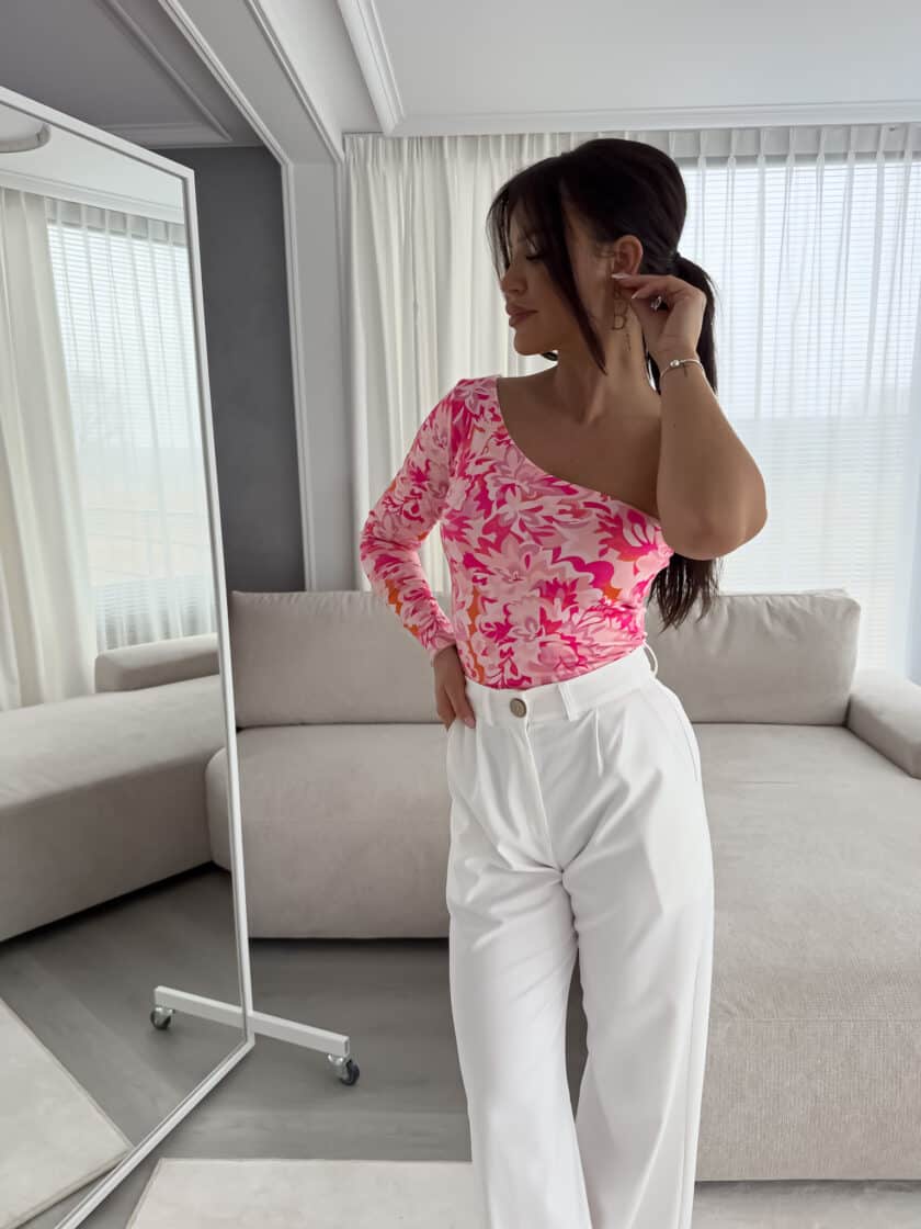 Bluzka CINTIA print - różowa - obrazek 11