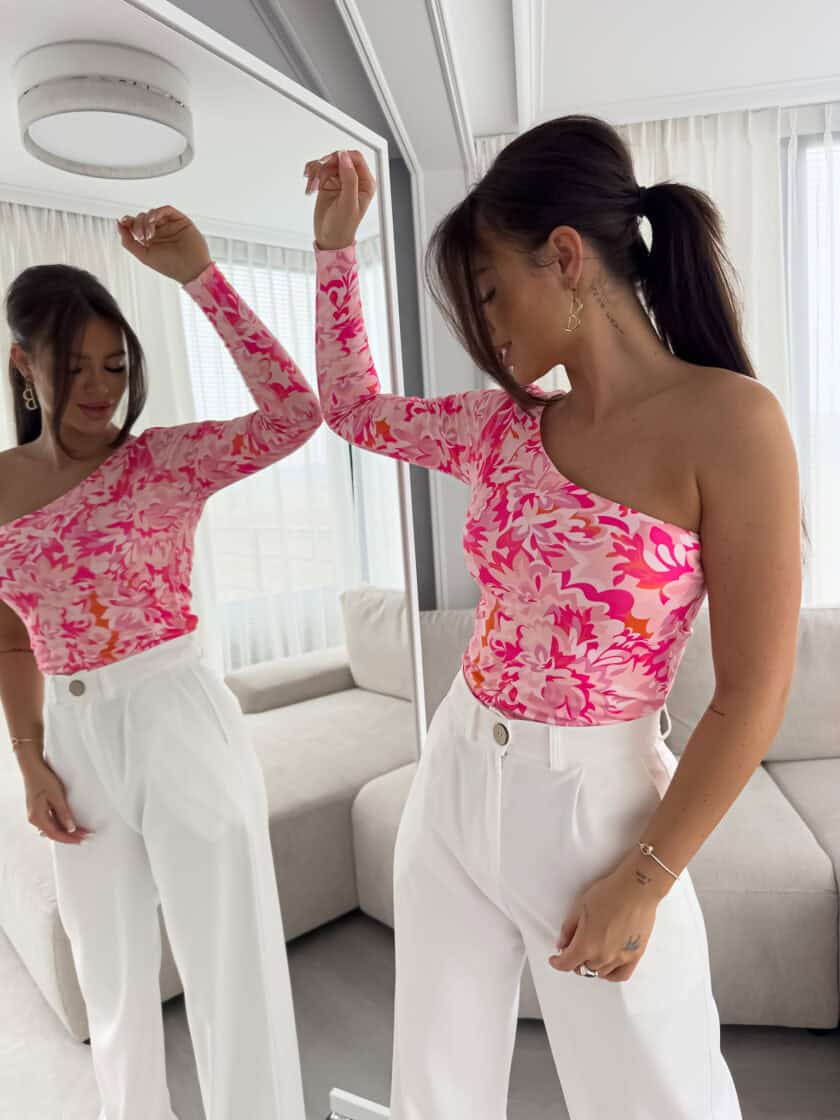 Bluzka CINTIA print - różowa - obrazek 10