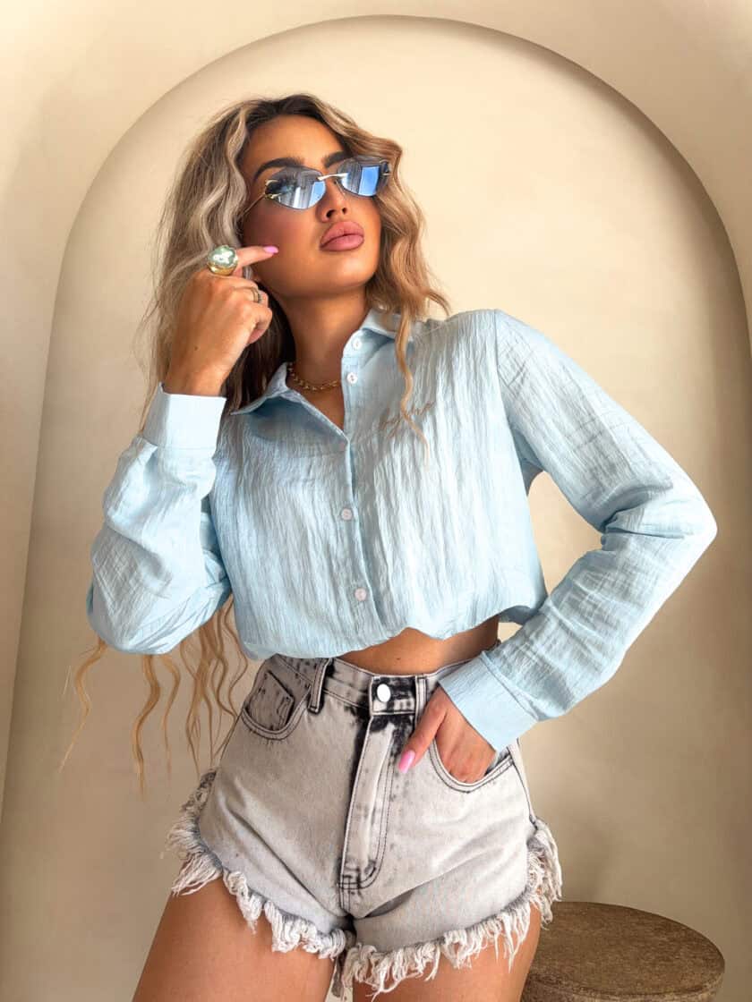 Koszula GLAM - błękitna - obrazek 2