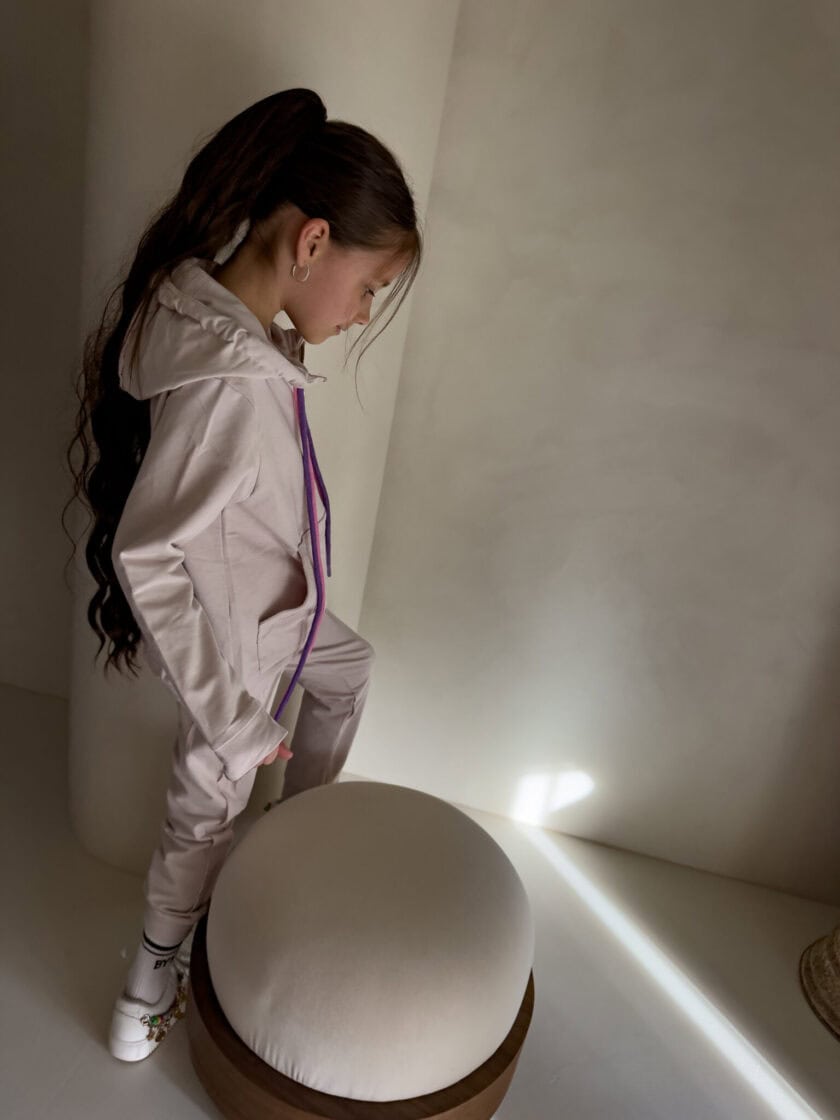 Komplet dziecięcy GIRL  – beżowy - obrazek 4