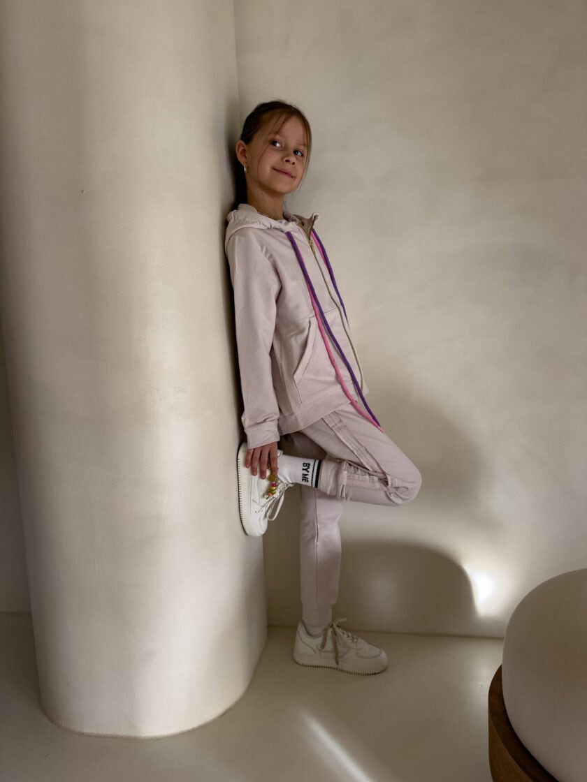 Komplet dziecięcy GIRL  – beżowy - obrazek 3