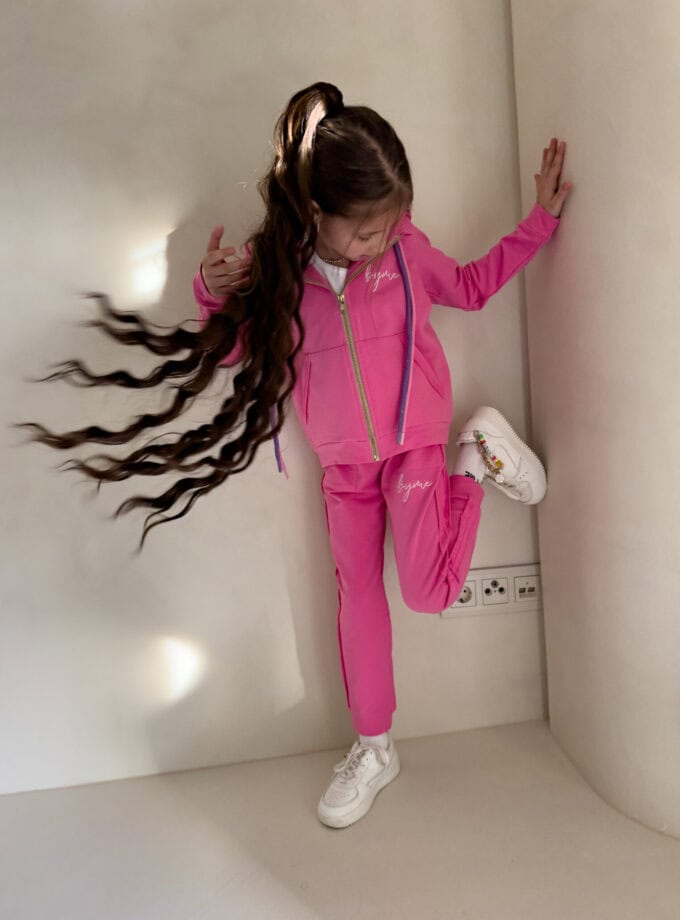 Komplet dziecięcy GIRL – mocny róż