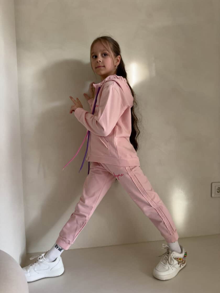 Komplet dziecięcy GIRL – jasny róż - obrazek 4