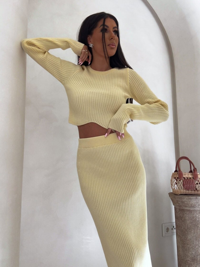 Komplet MELBOURNE – bananowy - obrazek 2