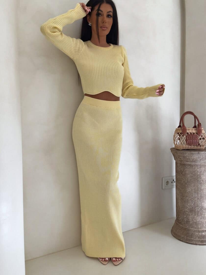 Komplet MELBOURNE – bananowy - obrazek 3