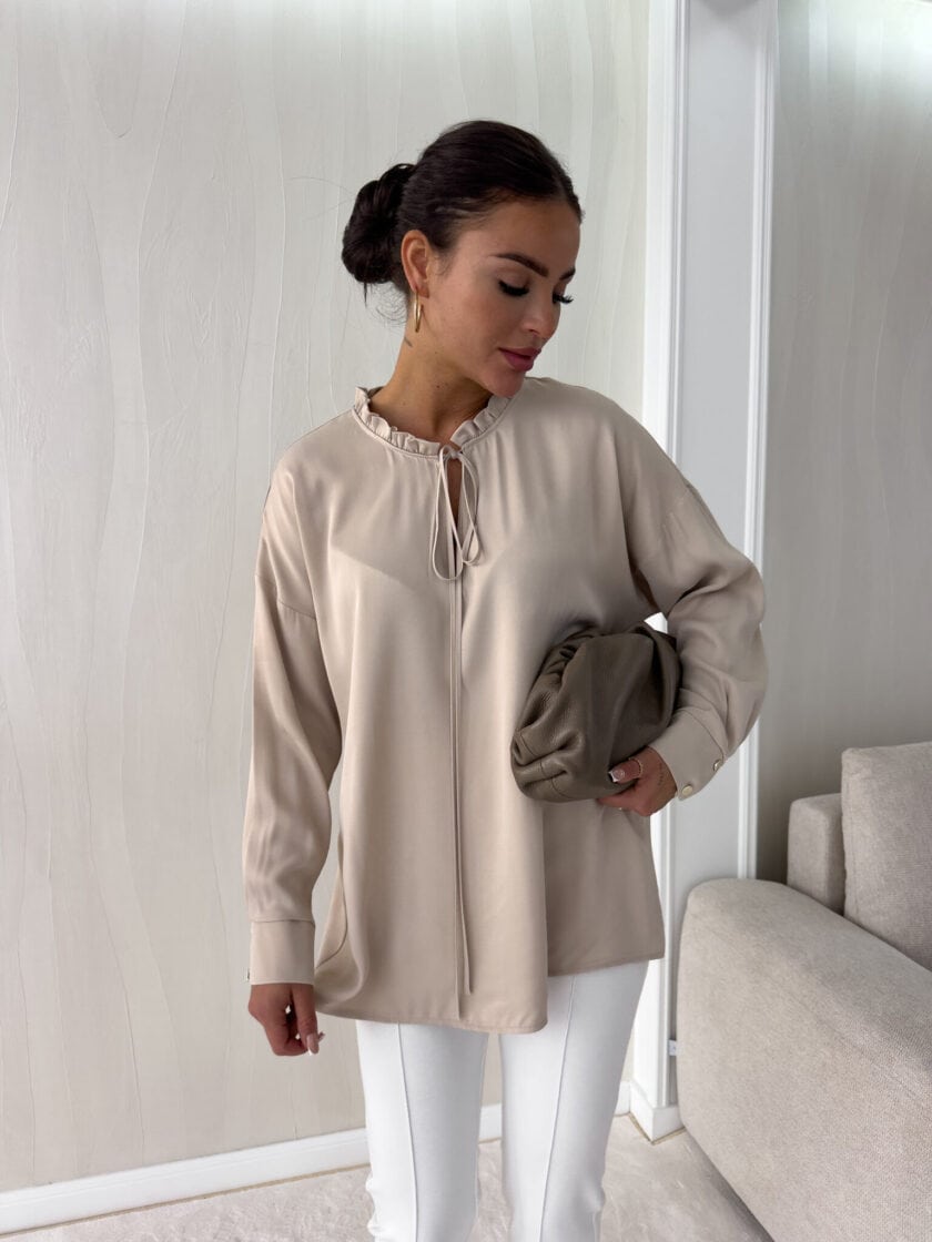 Bluzka ELEGANT - jasny beż - obrazek 5