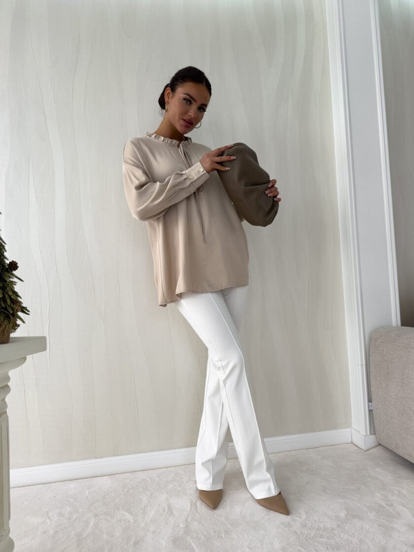 Bluzka ELEGANT - jasny beż - obrazek 15